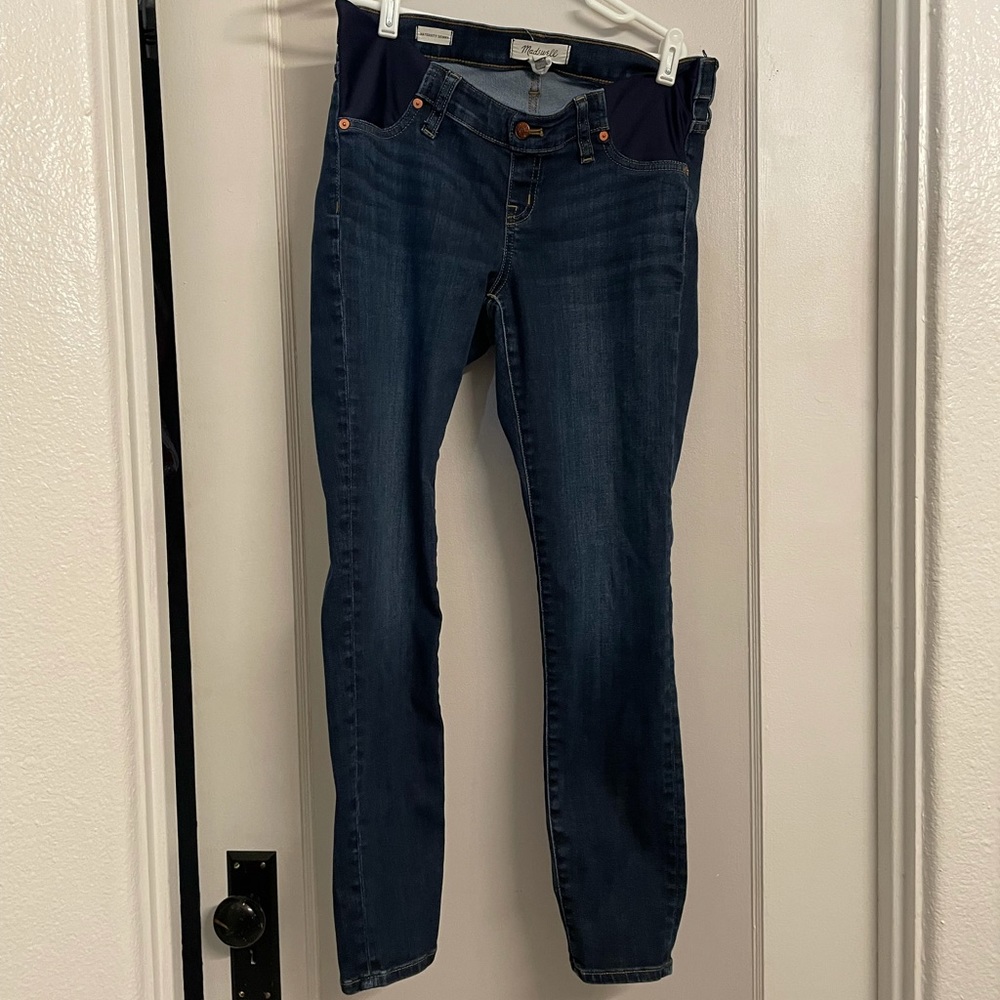 Madewell side panel maternity jeans dark wash